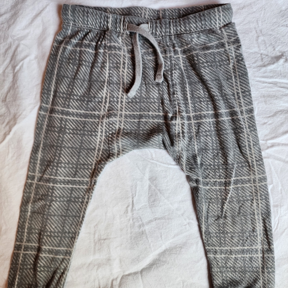 The Honest Company Gray Plaid Kids Joggers